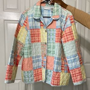 SOLD. Vintage Alfred Dunner Patchwork Quilted Lightweight Jacket